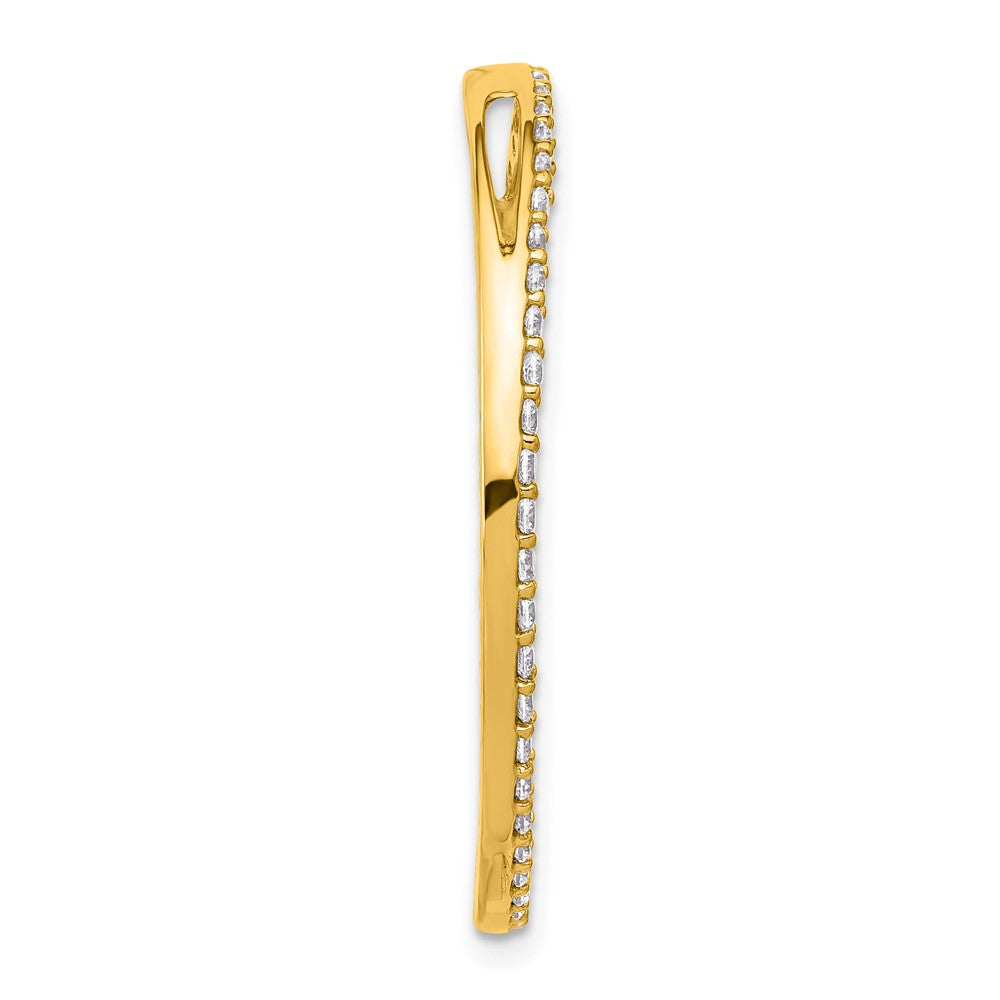 14k 1ct Lab Grown Diamond VS+ F+ Comp Circle Chain Slide