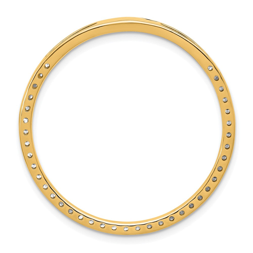14k 1ct Lab Grown Diamond VS+ F+ Comp Circle Chain Slide