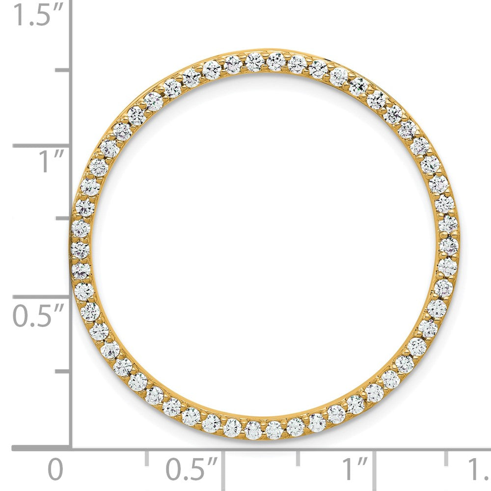 14k 1ct Lab Grown Diamond VS+ F+ Comp Circle Chain Slide