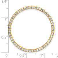 14k 1ct Lab Grown Diamond VS+ F+ Comp Circle Chain Slide