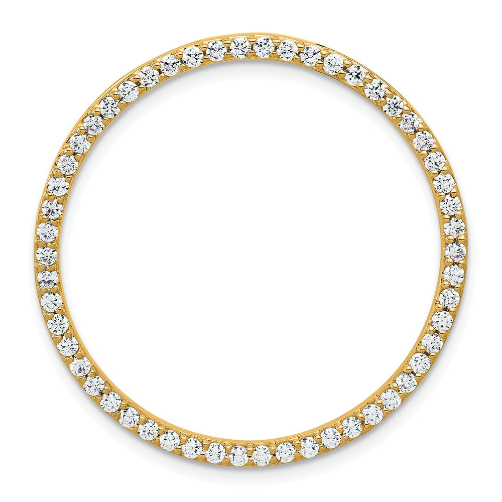 14k 1ct Lab Grown Diamond VS+ F+ Comp Circle Chain Slide