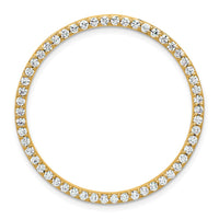 14k 1ct Lab Grown Diamond VS+ F+ Comp Circle Chain Slide