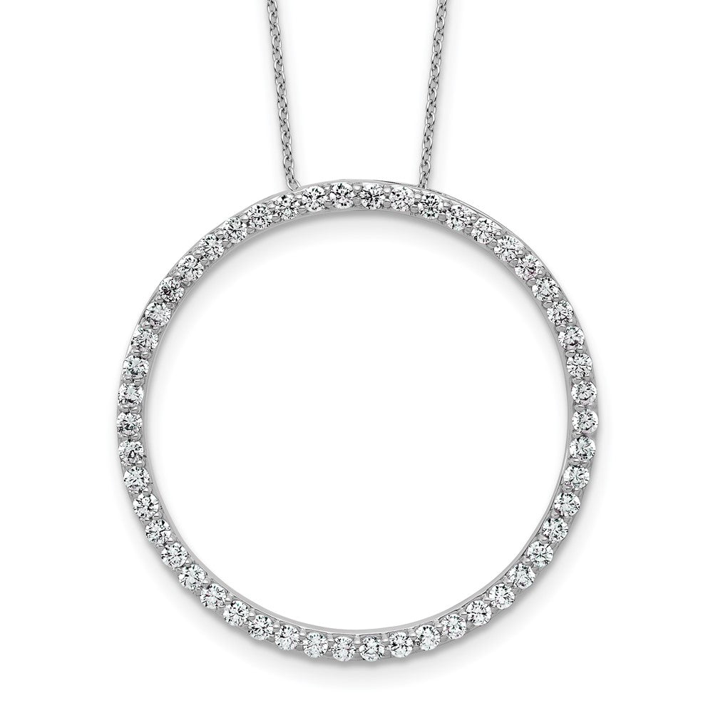 14kw 1 1/2ct Lab Grown Diamond VS/SI+ G+ Comp 18in Circle Slide Necklace