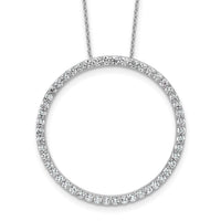 14kw 1 1/2ct Lab Grown Diamond VS/SI+ G+ Comp 18in Circle Slide Necklace