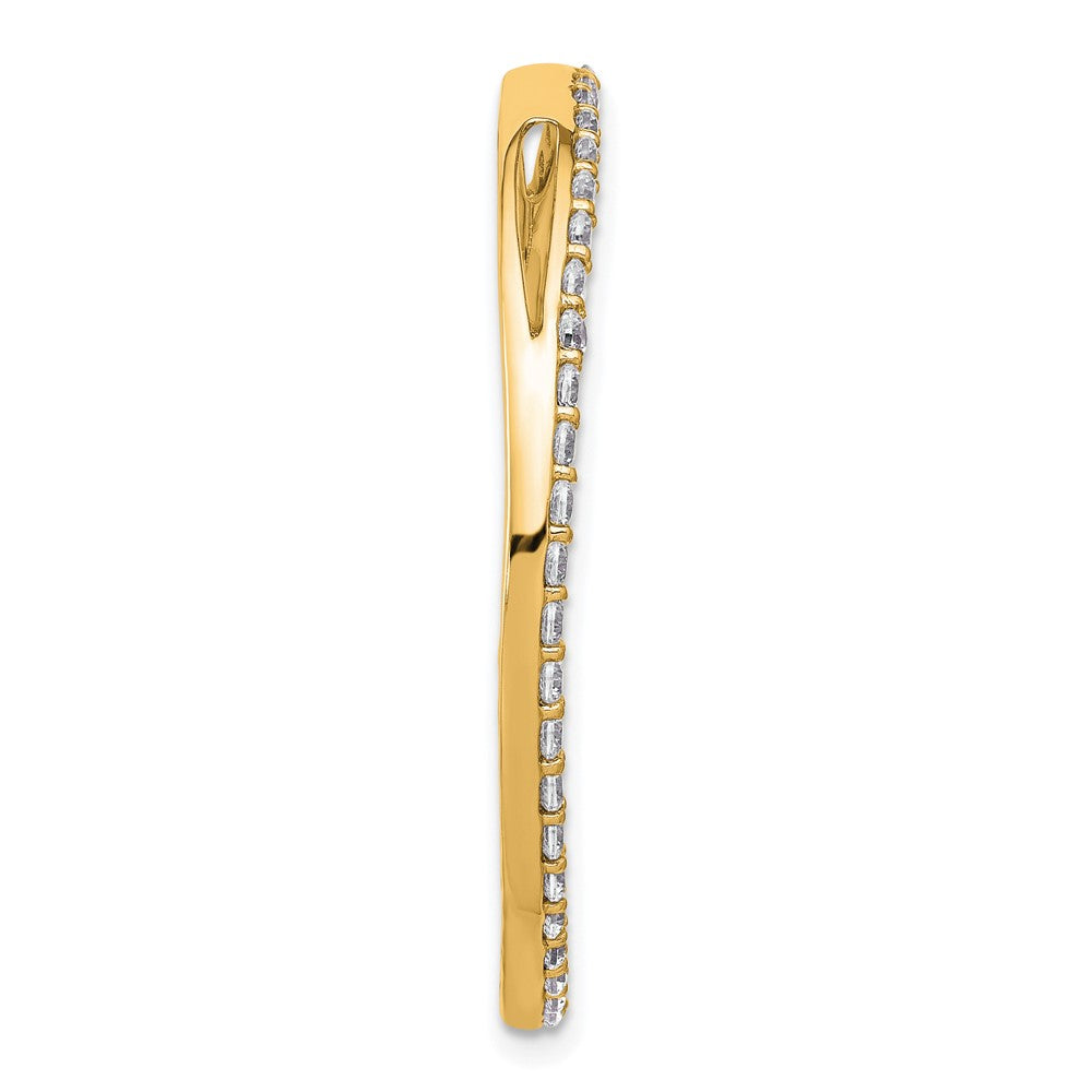 14k 1 1/2ct Lab Grown Diamond VS+ F+ Comp Circle Chain Slide