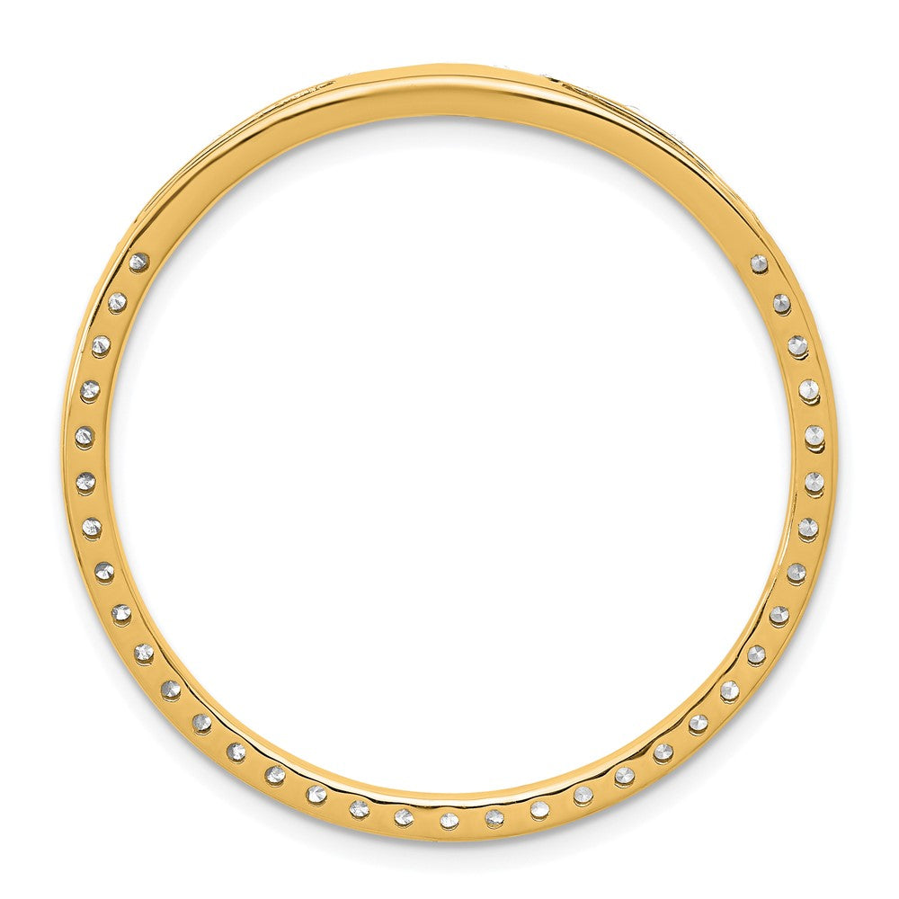 14k 1 1/2ct Lab Grown Diamond VS/SI+ G+ Comp Circle Chain Slide