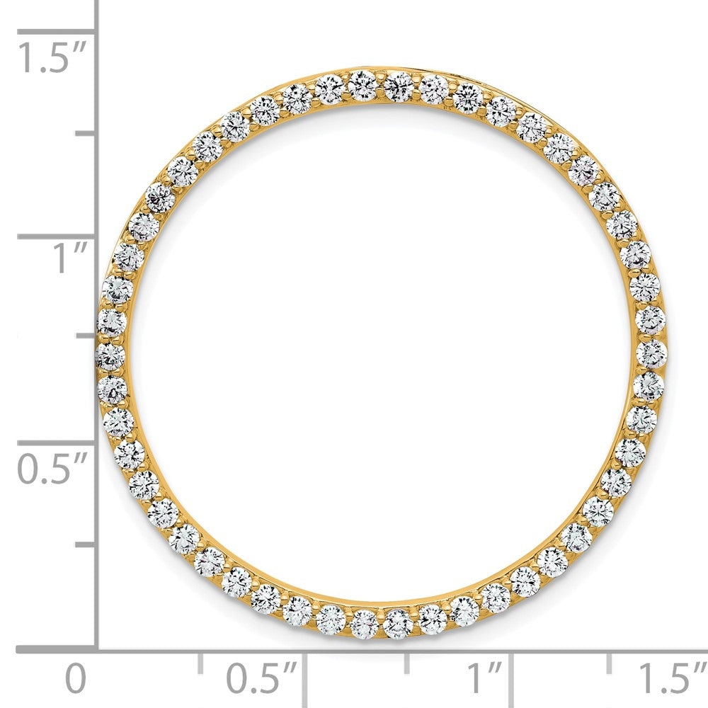 14k 1 1/2ct Lab Grown Diamond VS+ F+ Comp Circle Chain Slide