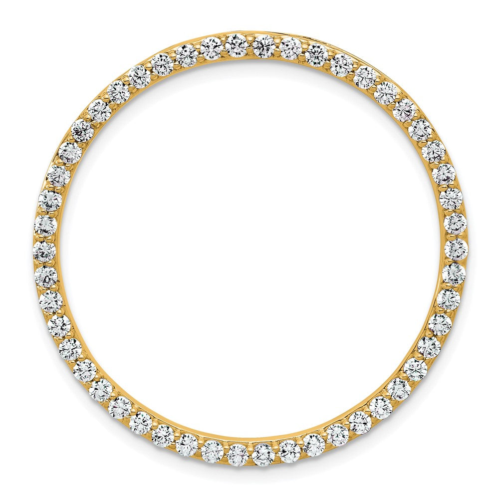 14k 1 1/2ct Lab Grown Diamond VS+ F+ Comp Circle Chain Slide