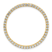 14k 1 1/2ct Lab Grown Diamond VS+ F+ Comp Circle Chain Slide
