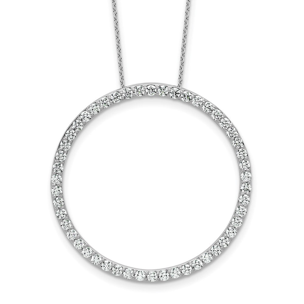 14kw 2ct Lab Grown Diamond VS+ F+ Comp 18in Circle Slide Necklace