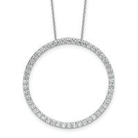 14kw 2ct Lab Grown Diamond VS+ F+ Comp 18in Circle Slide Necklace