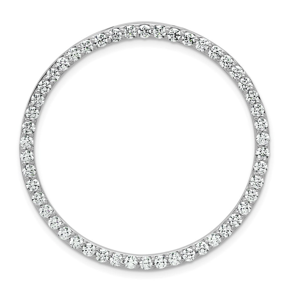 14k White Gold 2ct Lab Grown Diamond VS+ F+ Comp Circle Chain Slide