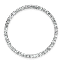 14k White Gold 2ct Lab Grown Diamond VS+ F+ Comp Circle Chain Slide
