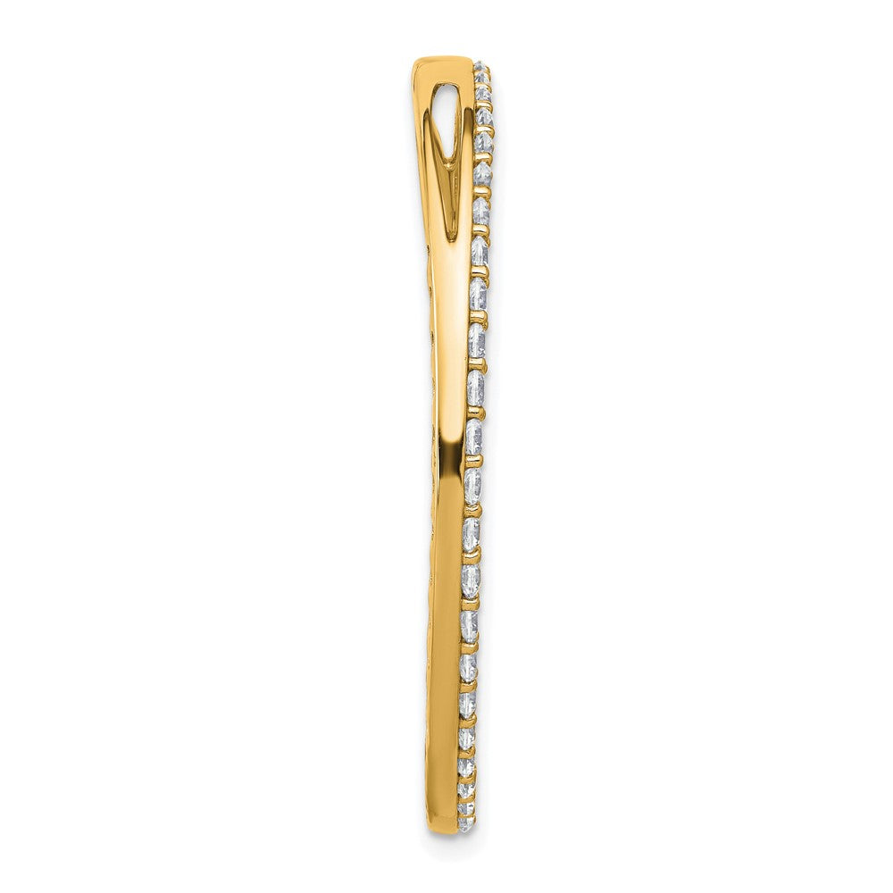 14k 2ct Lab Grown Diamond VS/SI+ G+ Comp Circle Chain Slide