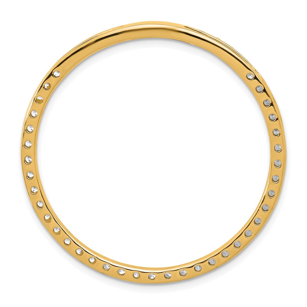 14k 2ct Lab Grown Diamond VS+ F+ Comp Circle Chain Slide