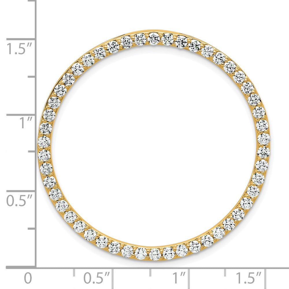 14k 2ct Lab Grown Diamond VS+ F+ Comp Circle Chain Slide