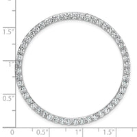 14k White Gold 3ct Lab Grown Diamond VS+ F+ Comp Circle Chain Slide