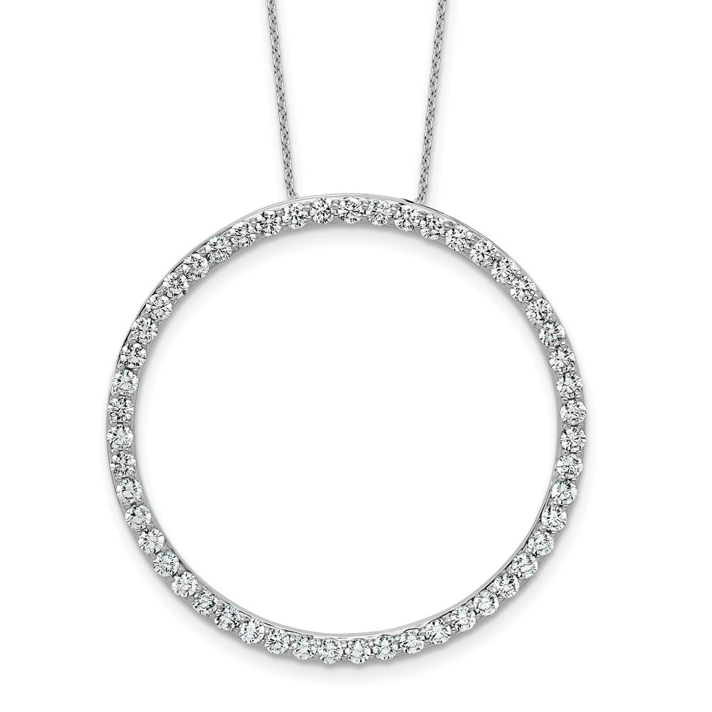 14kw 3ct Lab Grown Diamond VS+ F+ Comp 18in Circle Slide Necklace