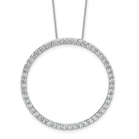 14kw 3ct Lab Grown Diamond VS+ F+ Comp 18in Circle Slide Necklace