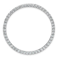 14k White Gold 3ct Lab Grown Diamond VS+ F+ Comp Circle Chain Slide