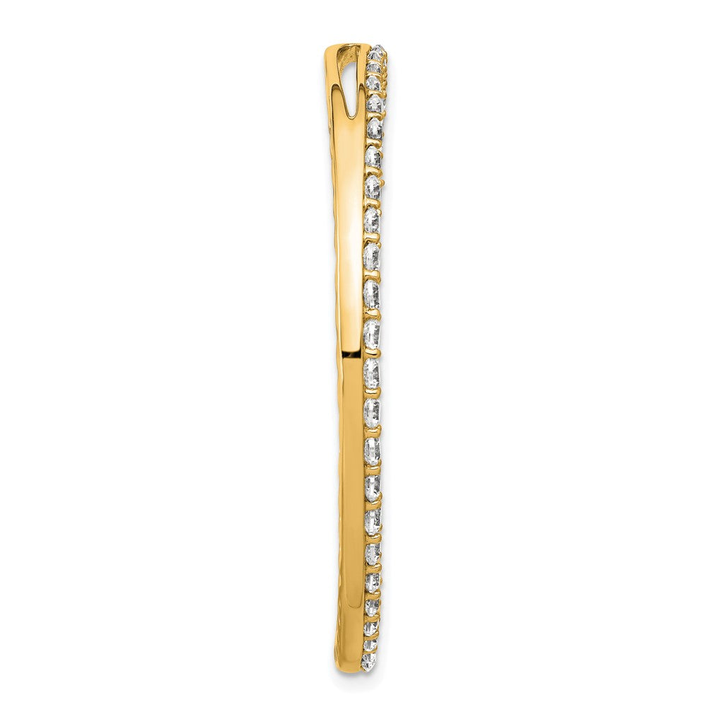 14k 3ct Lab Grown Diamond VS+ F+ Comp Circle Chain Slide