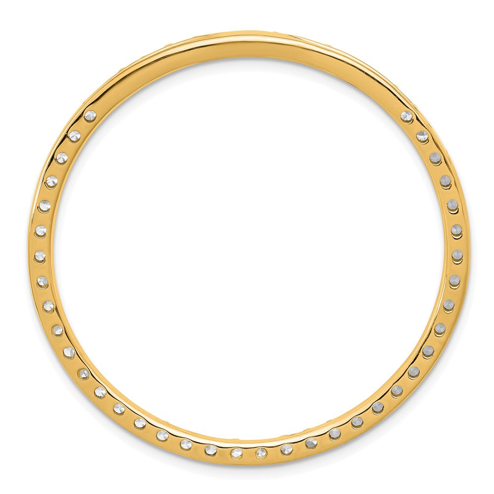 14k 3ct Lab Grown Diamond VS+ F+ Comp Circle Chain Slide