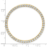 14k 3ct Lab Grown Diamond VS+ F+ Comp Circle Chain Slide