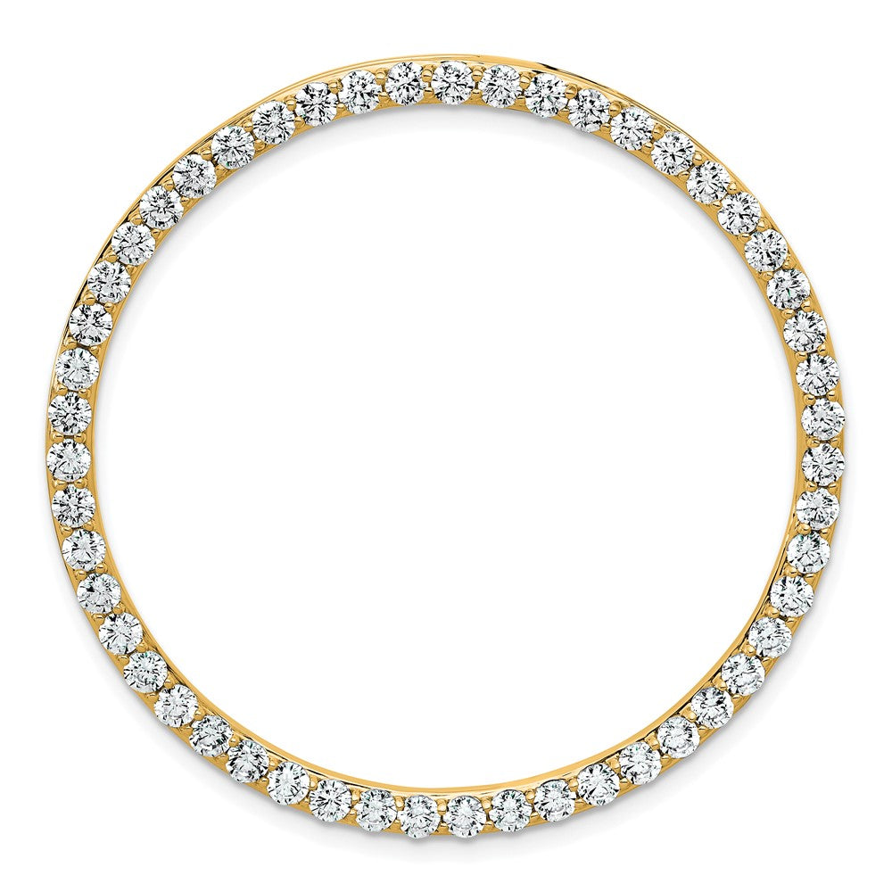 14k 3ct Lab Grown Diamond VS+ F+ Comp Circle Chain Slide