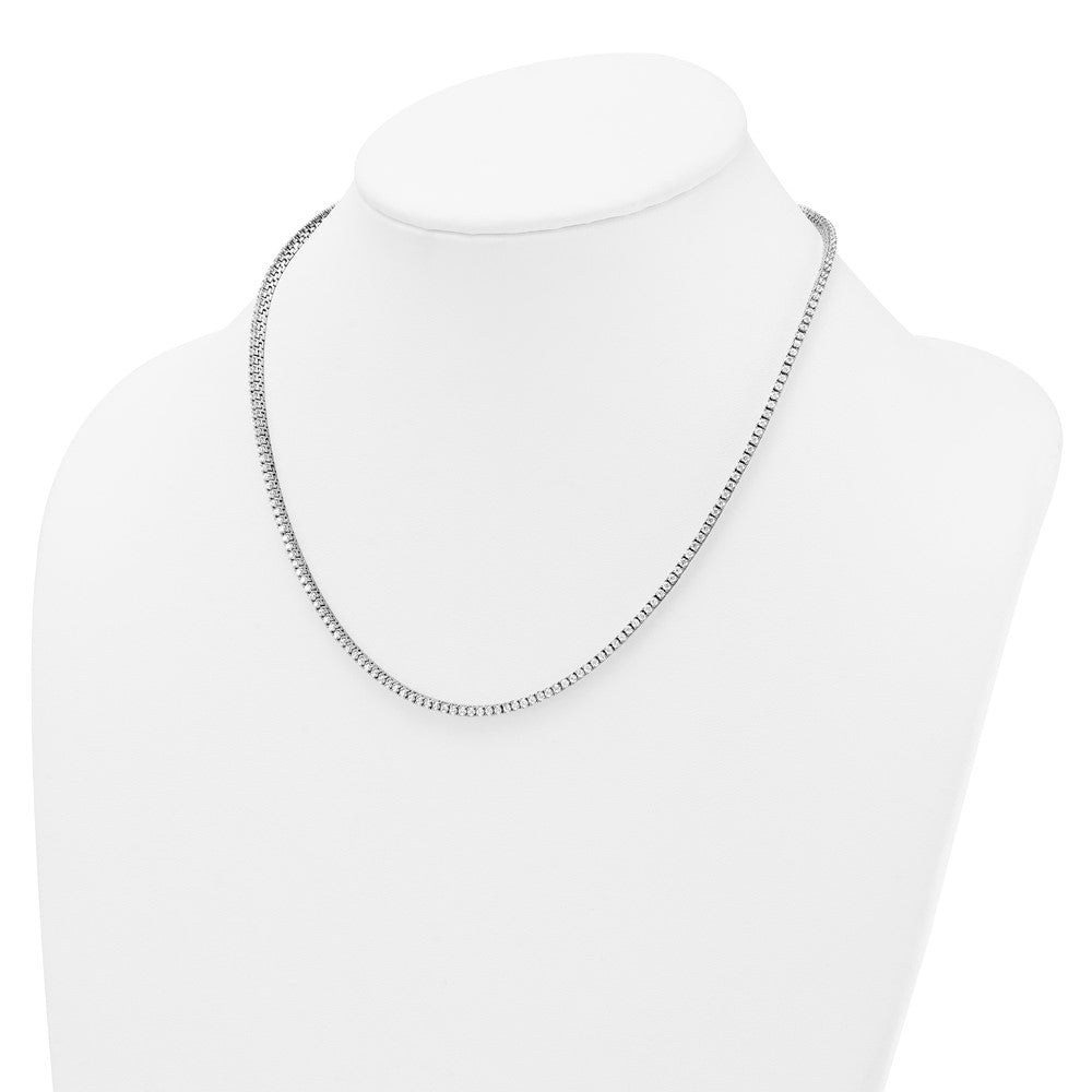 14kw 6ct Lab Grown Diamond VS+ F+ 24in Straight Tennis Necklace