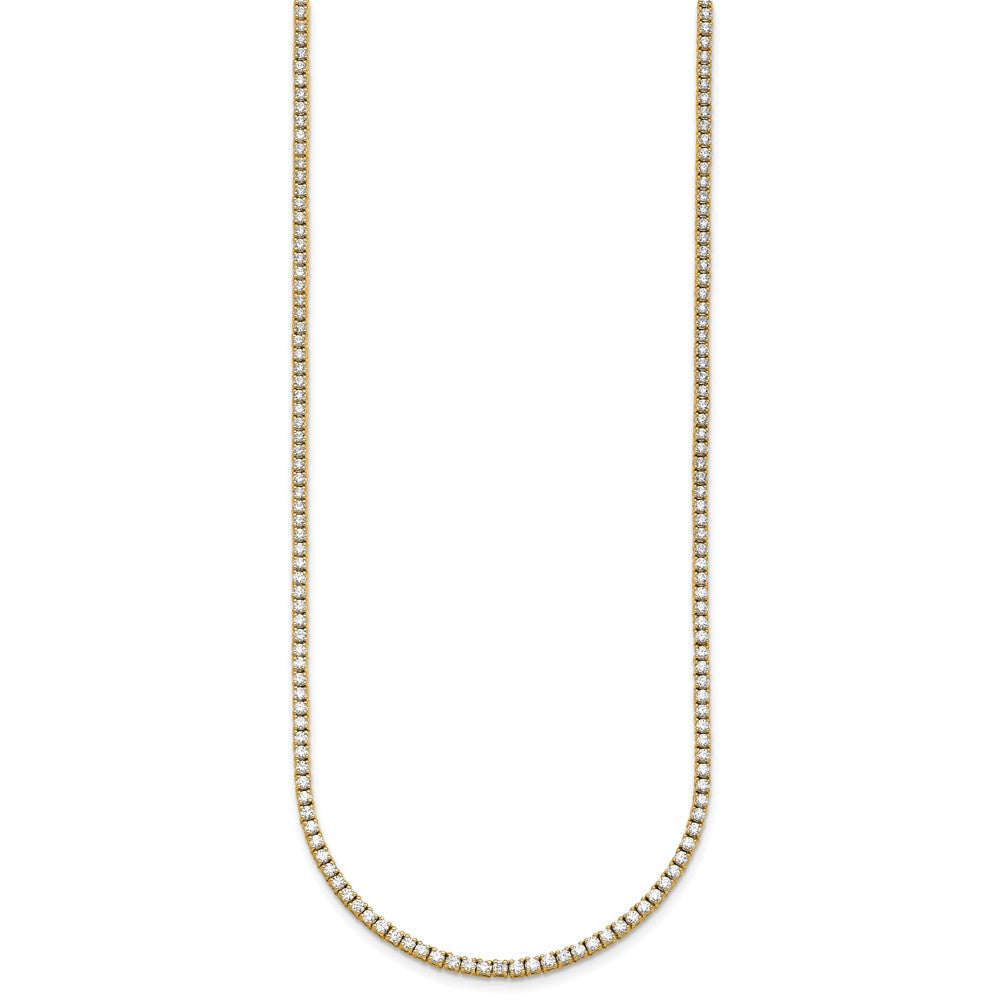 14k 6ct Lab Grown Diamond VS+ F+ 24in Straight Tennis Necklace