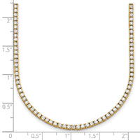 14k 5ct Lab Grown Diamond VS/SI+ G+ 20in Straight Tennis Necklace