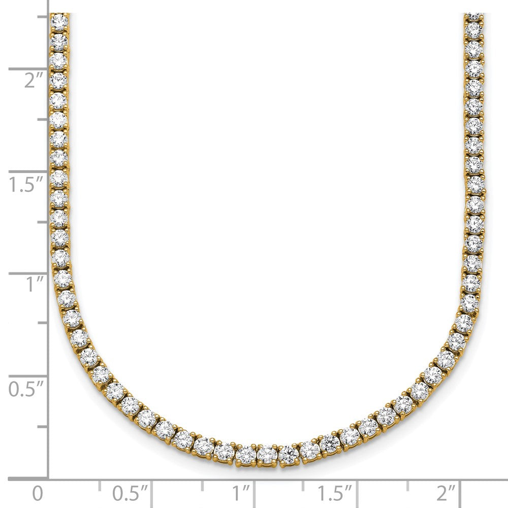 14k 11ct Lab Grown Diamond VS+ F+ 22in Straight Tennis Necklace