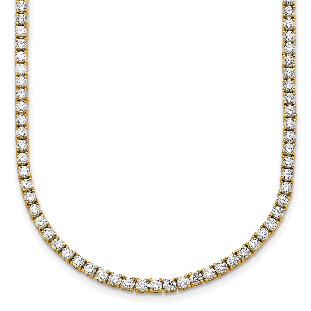 14k 12ct Lab Grown Diamond VS/SI+ G+ 24in Straight Tennis Necklace