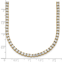 14k 15ct Lab Grown Diamond VS+ F+ 20in Straight Tennis Necklace