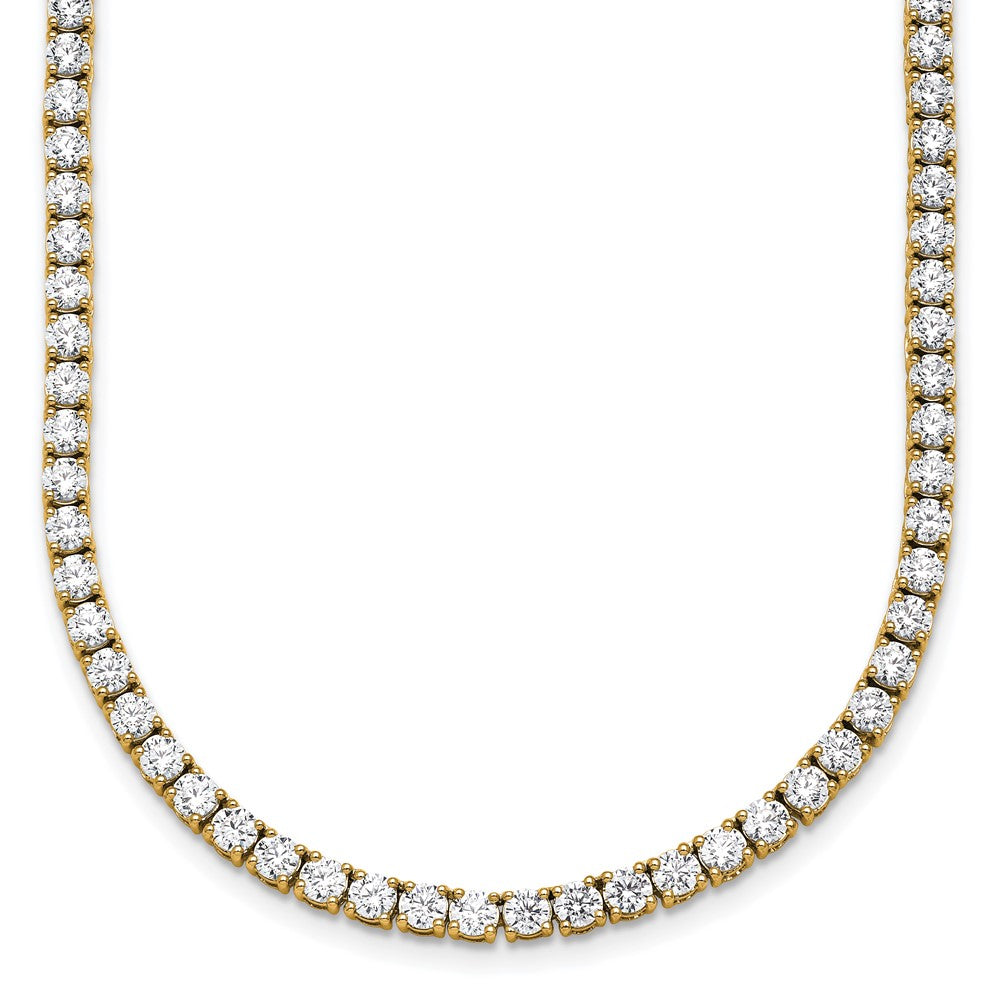 14k 15ct Lab Grown Diamond VS+ F+ 20in Straight Tennis Necklace