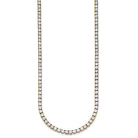 14k 22ct Lab Grown Diamond VS+ F+ 22in Straight Tennis Necklace