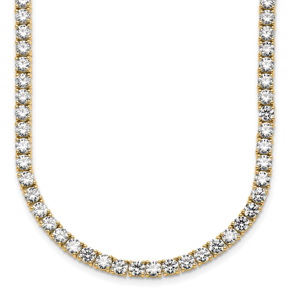 14k 23 3/8ct Lab Grown Diamond VS+ F+ 18in Straight Tennis Necklace