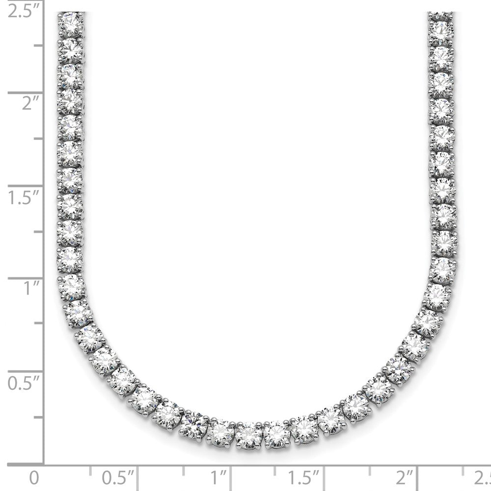 14kw 27 1/4ct Lab Grown Diamond VS/SI+ G+ 18in Straight Tennis Necklace