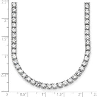 14kw 27 1/4ct Lab Grown Diamond VS/SI+ G+ 18in Straight Tennis Necklace
