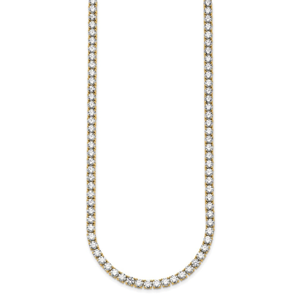 14k 36ct Lab Grown Diamond VS+ F+ 24in Straight Tennis Necklace