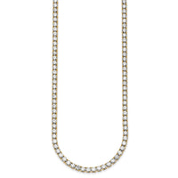 14k 27 1/4ct Lab Grown Diamond VS+ F+ 18in Straight Tennis Necklace