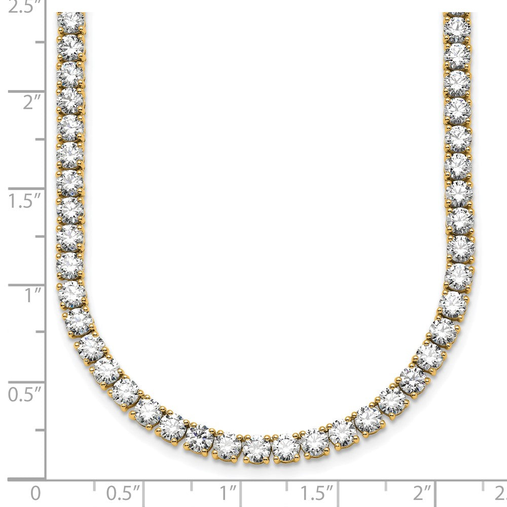 14k 36ct Lab Grown Diamond VS+ F+ 24in Straight Tennis Necklace