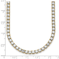 14k 36ct Lab Grown Diamond VS/SI+ G+ 24in Straight Tennis Necklace