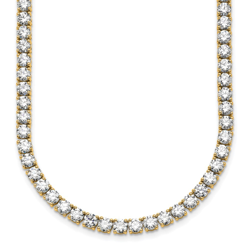 14k 33 3/4ct Lab Grown Diamond VS/SI+ G+ 22in Straight Tennis Necklace