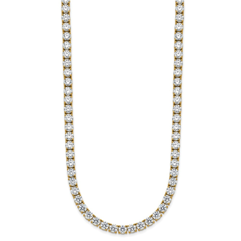 14k 42 7/8ct Lab Grown Diamond VS/SI+ G+ 24in Straight Tennis Necklace
