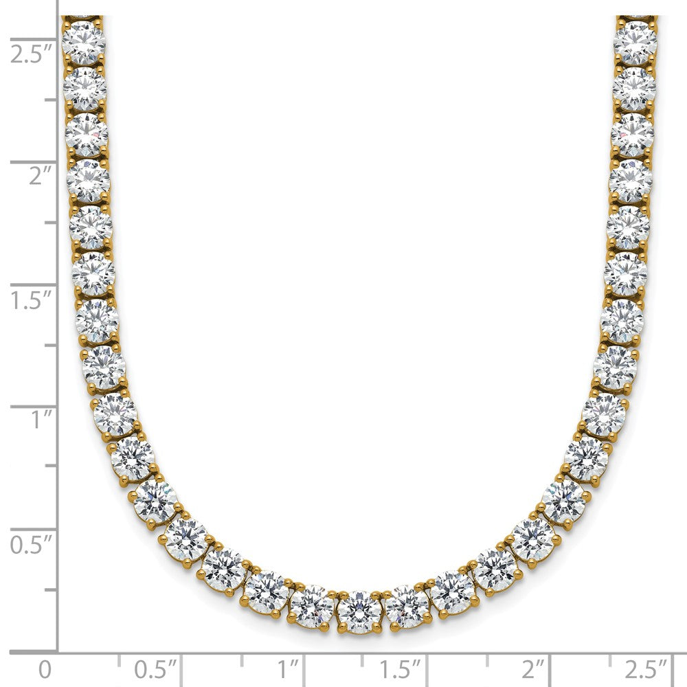 14k 39 3/4ct Lab Grown Diamond VS/SI+ G+ 22in Straight Tennis Necklace