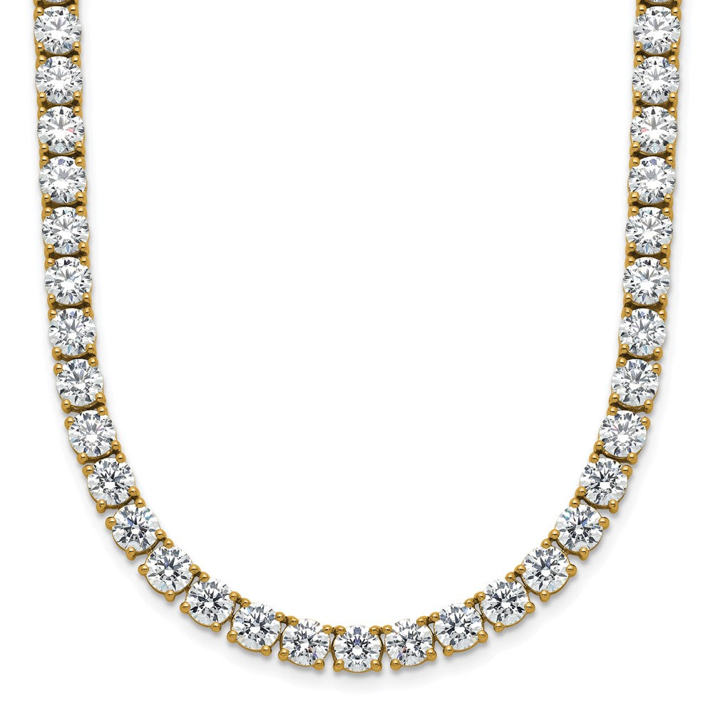 14k 42 7/8ct Lab Grown Diamond VS+ F+ 24in Straight Tennis Necklace