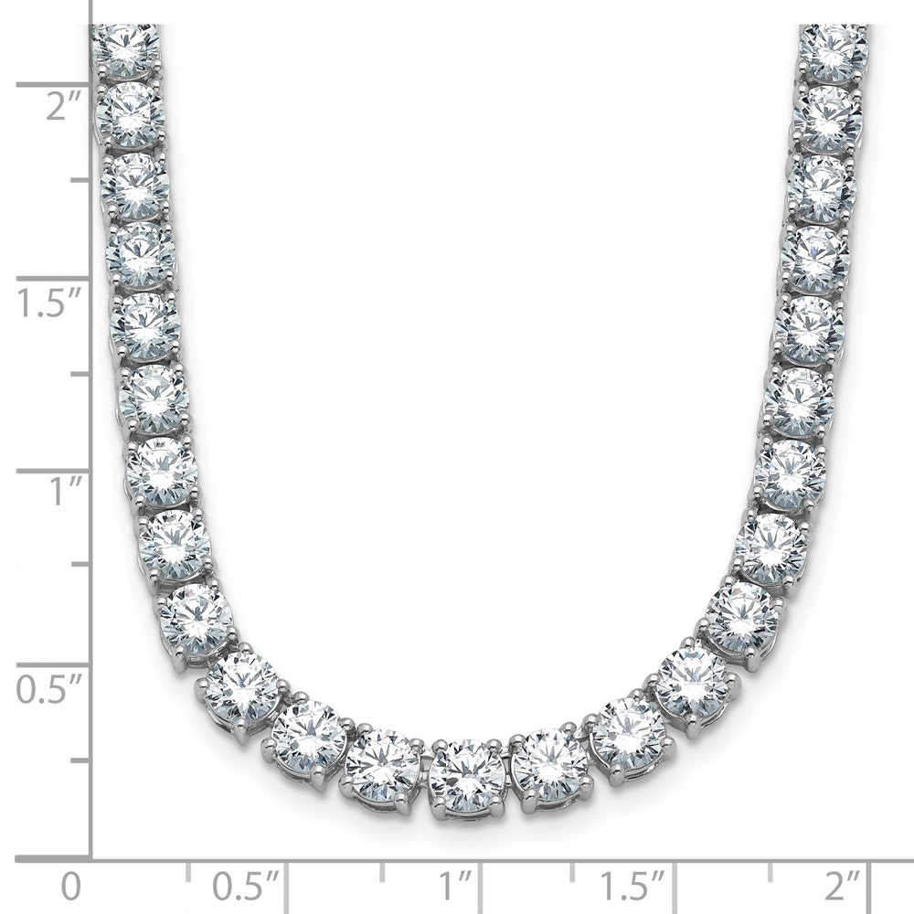 14kw 34 3/8ct Lab Grown Diamond VS+ F+ 18in Straight Tennis Necklace