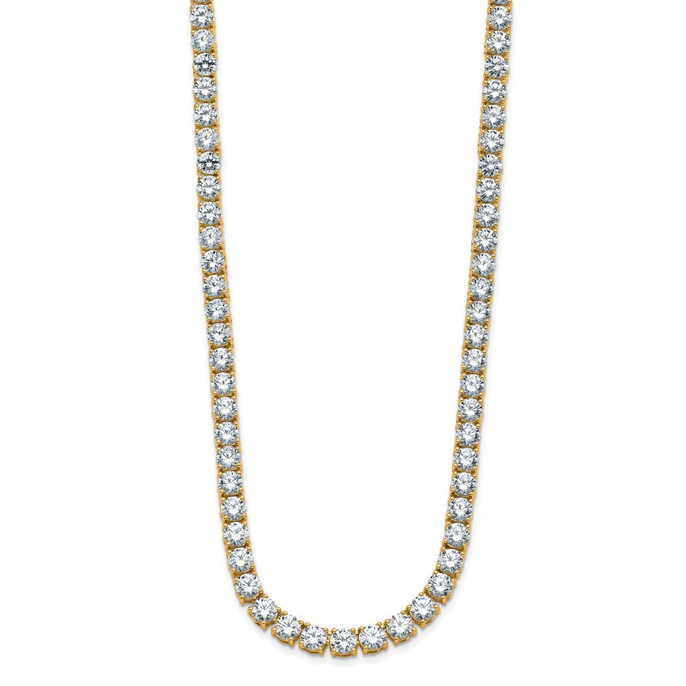 14k 34 3/8ct Lab Grown Diamond VS+ F+ 18in Straight Tennis Necklace