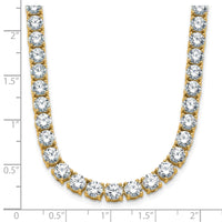 14k 34 3/8ct Lab Grown Diamond VS+ F+ 18in Straight Tennis Necklace